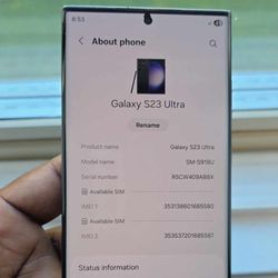 UNLOCKED SAMSUNG S23 ULTRA 258GB 