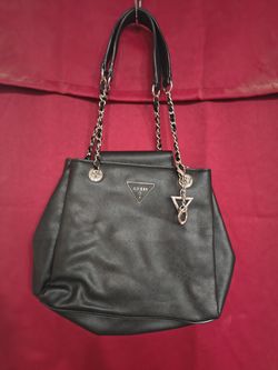 Guess Vegan Black Leather Bag