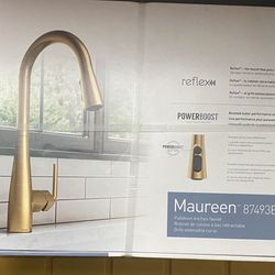 New: Moen- Maureen 87493BG (Gold) Kitchen Faucet 