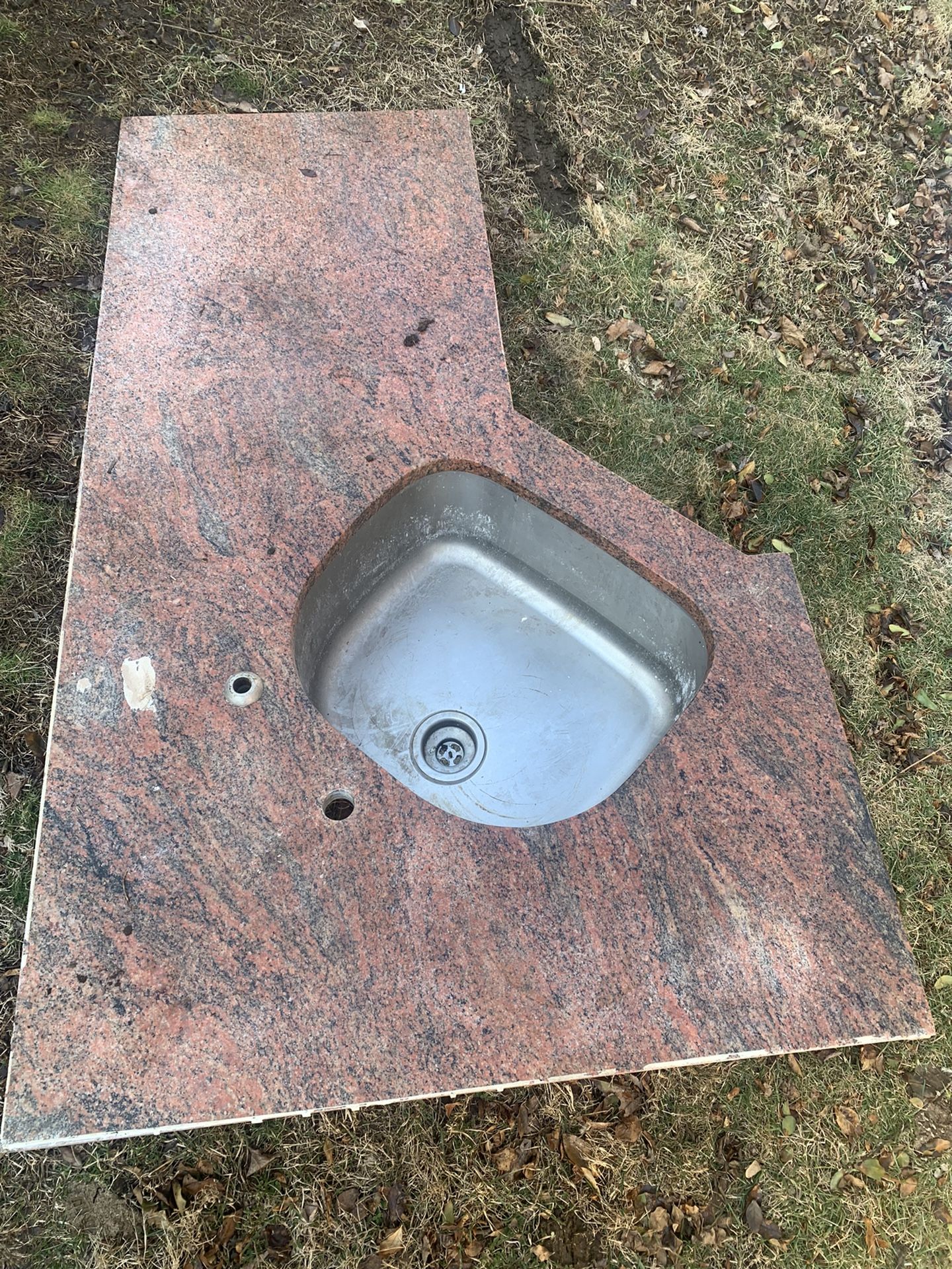 Granite Counter With Sink 2 Panel Doors