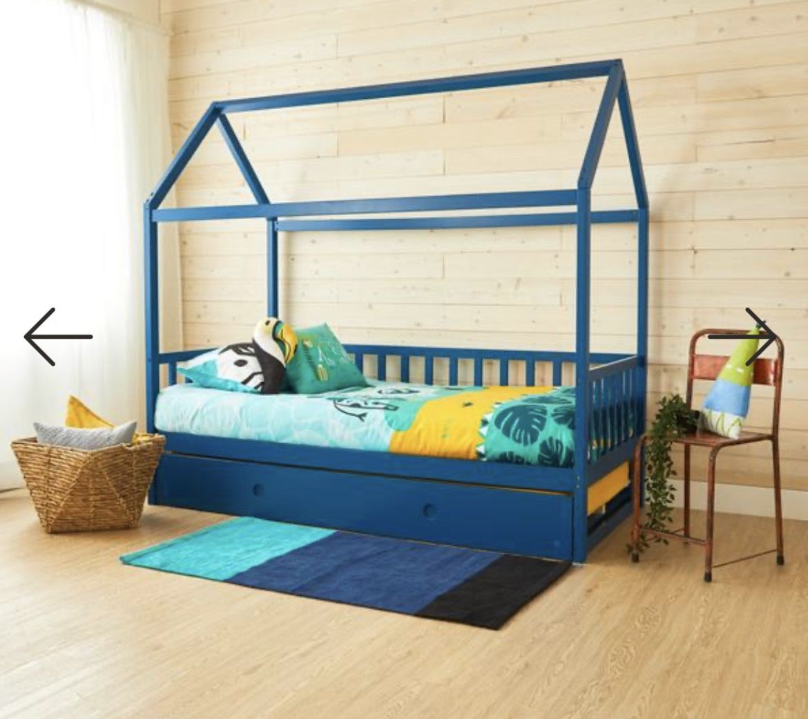 House Bed + Trundle - Mattresses Available