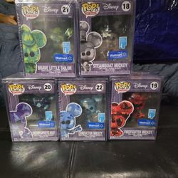 Funko Pop! Disney Mickey Art Series Walmart Exclusive Lot