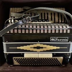 Black Savoia Accordion Made in Italy SM5 Empire