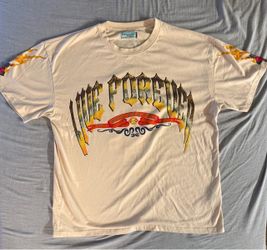 Live Forever Rock and Roll Graphic T-Shirt