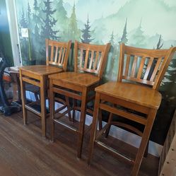 Solid wood barstools