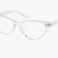 Ralph by Ralph Lauren Cat-Eye Shaped Shiny Crystal Demo Lens Glasses - RA7159U