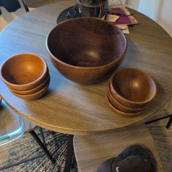 Genuine TEAK  Wood Salad Bowl Set