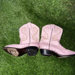 Kid Western Leather Boots Girls 14.5  