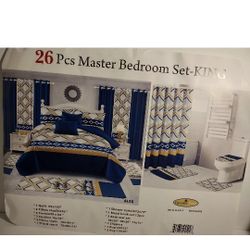 26  Pcs Master Bedroom Set King Alex Djoune Felix New