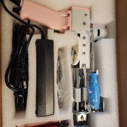 Tufting Gun Kit for Cut/Loop Pile Carpets, Push Button Speed ​​Control, Suitable for Professionals Beginners, Pink 