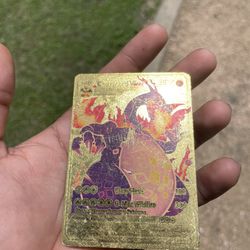 Charizard VMAX Gold Foil Pokemon Card Fan Art 330hp 