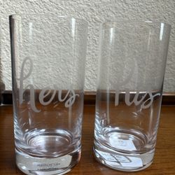 A Set Of “His” “Her” Kate Spade highball glasses