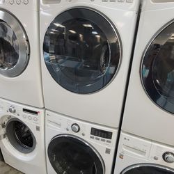 LG Front Loading Washer And Stackable Gas Dryer Set 