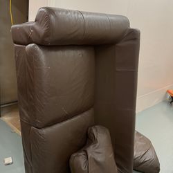 Brown Leather Couch $60