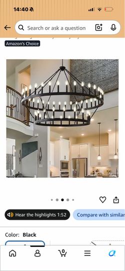 Farm house black chandelier