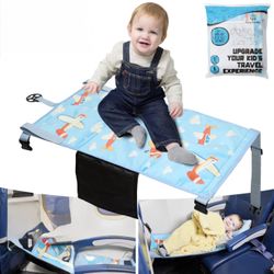 Airplane bed | Airplane seat extender with mesh pocket storage 