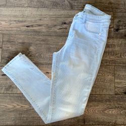 Time & Tru Blue/White Stripe Light Wash Skinnys