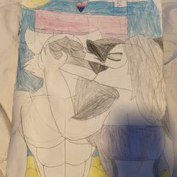 Puss In Boots And Helluva Boss Crossover Art Pride Month Bi Flag Loona And Death