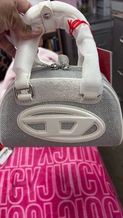 White and silver Diesel purse