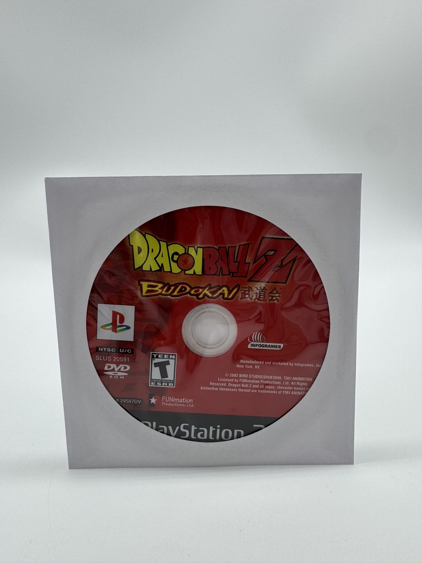 Dragon Ball Z: Budokai (Sony PlayStation 2, 2002) PS2 Disc Only Tested