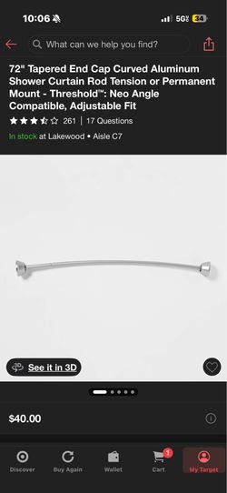 Free Curved Shower Rod Curtain Road from Target