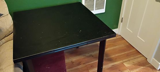 Square Dining Room Table - Black (35.25"W+L x 30"H)