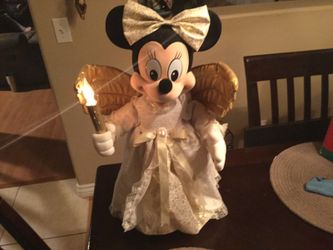 22" Disney MINNIE MOUSE ANIMATED ANGEL MOTIONETTE Figure GOLD