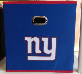 New NEW YORK GIANTS 11X11X11 folding storage bin