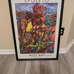 Miles Batt Sign Framed  Poster Spoleto