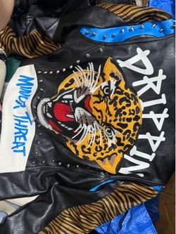 🔥 Robert Phillipe “DRIPPIN” Studded Moto Jacket – Rare Statement Piece 🔥
