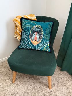 Velvet green chair