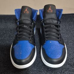 Jordan 1 Mid "Royal Paint Splatter" - Mn(Sz 11)