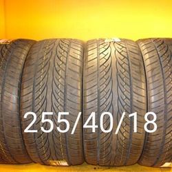4 New Tires For Sale 255/40/18 We Service Motorcycle Tires