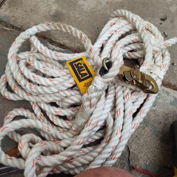 Dbi sala lifeline single snap hook ends.  Obo