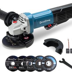 9.2 Amp Power Angle Grinders, 4-1/2 in., 11800RPM, Tool-Free Guard, Electric Metal Grinder Tool, Polishing