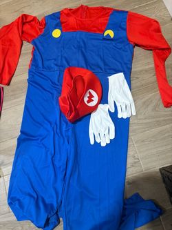 Mario Bros Mario Kart Men’s Costume Cosplay Plummer Halloween