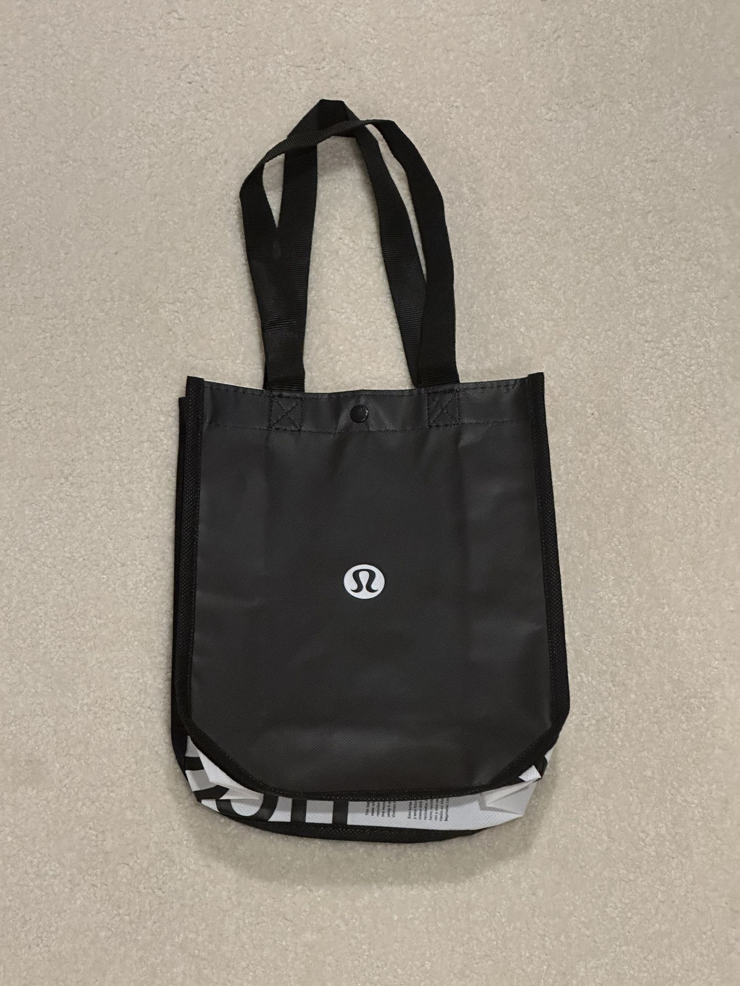 Lululemon Black Small Reusable Tote Carryall Gym Bag