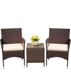 Patio set with 2 chairs and table