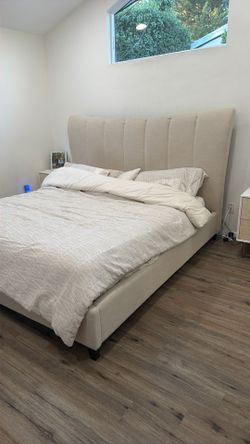 Upholstered King bed