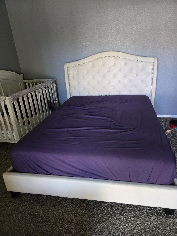 Queen Size Mattress With Bed Frame.