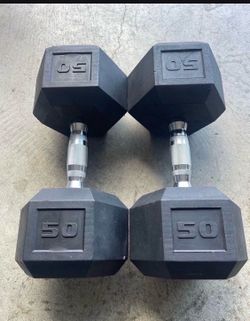 CAP Barbell, 50lb Coated Hex Dumbbell,