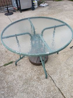 42 inch round table glass top $50