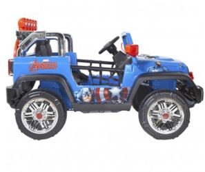 Power wheels Avengers Jeep 2 seat 12v for Kids Boy 5 8 Year Old Toy Figures