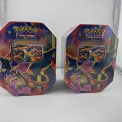 Pokemon TCG Mega Evolution Charizard ex Y Tins - Lot Of 2