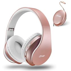 ZIHNIC Bluetooth Headphones (Rose Gold)