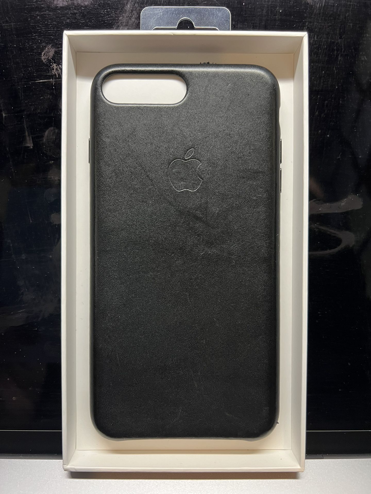 NATURAL LEATHER iPhone 8 Plus Leather Case Black