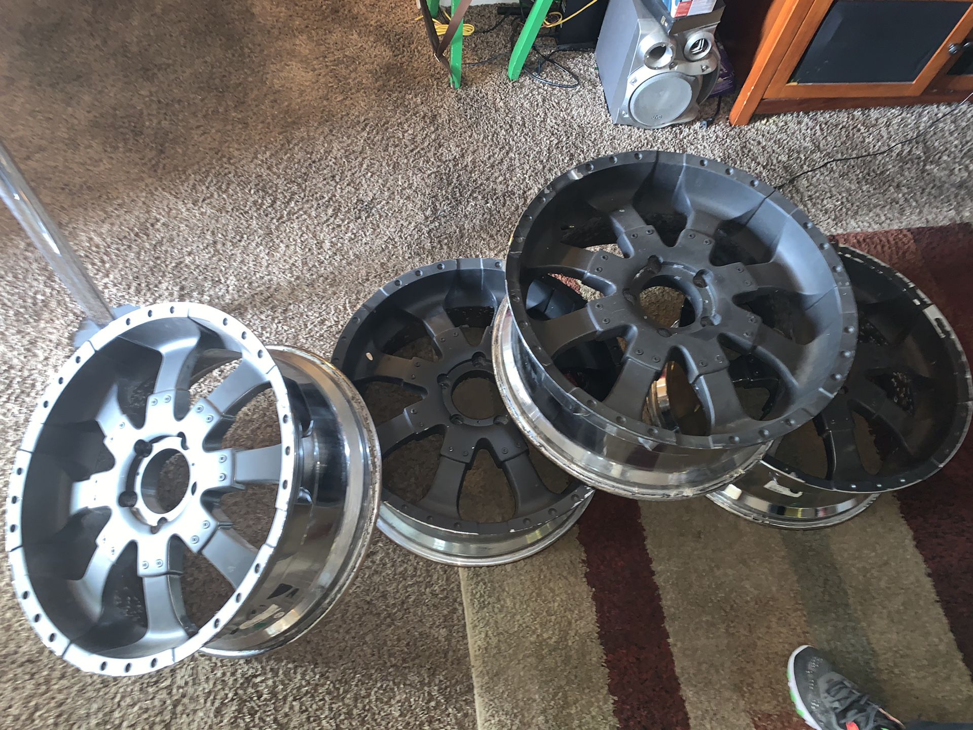 Chrome 22’s with rubber paint(able to peel off)