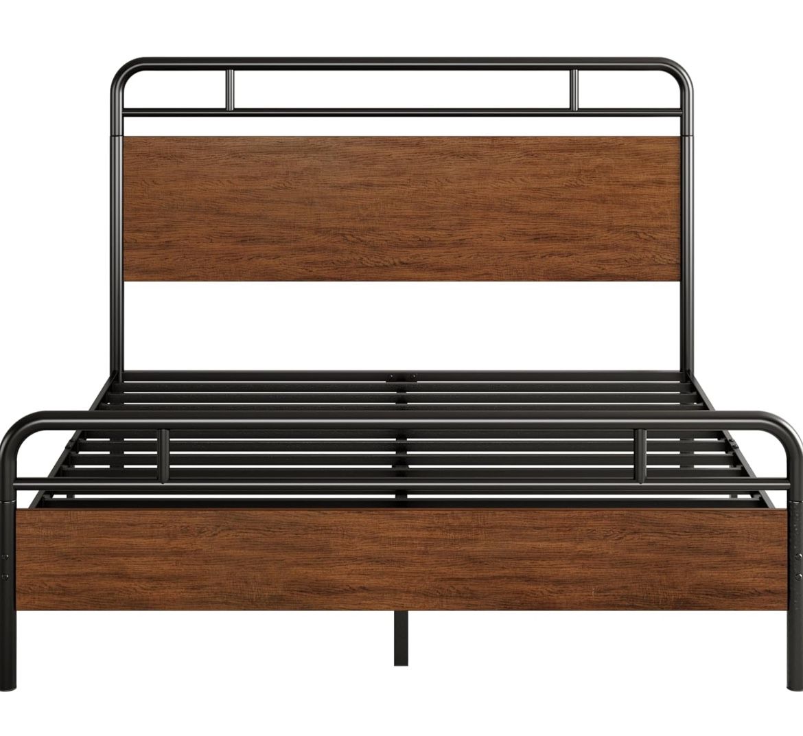 BRAND NEW COULDNT RETURN wood & Metal Platform Bed with Under Bed Storage,