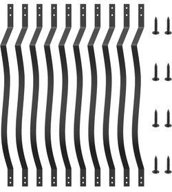 Metal Deck Balusters 51 Pack, 32.25" x 1" Deck Spindles with Screws, Heavy Duty Wave Arc Baluster, Porch Railing Kit for Outdoor Stair Deck Porch