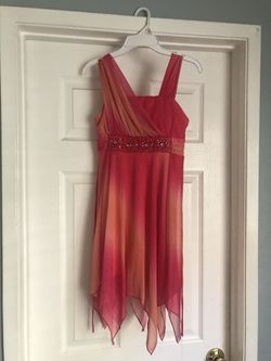 Girls size 10 pink and orange ombre dress